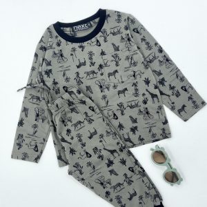 ست بلوز شلوار راحتی با طرح حیوانات کد 100