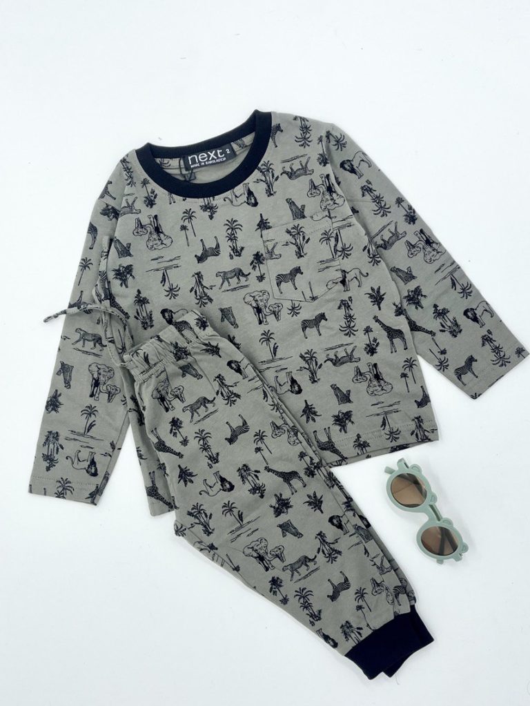 ست بلوز شلوار راحتی با طرح حیوانات کد 100