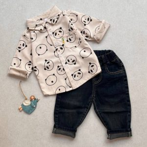 پیراهن تک کبریتی طرح پاندا کد 109