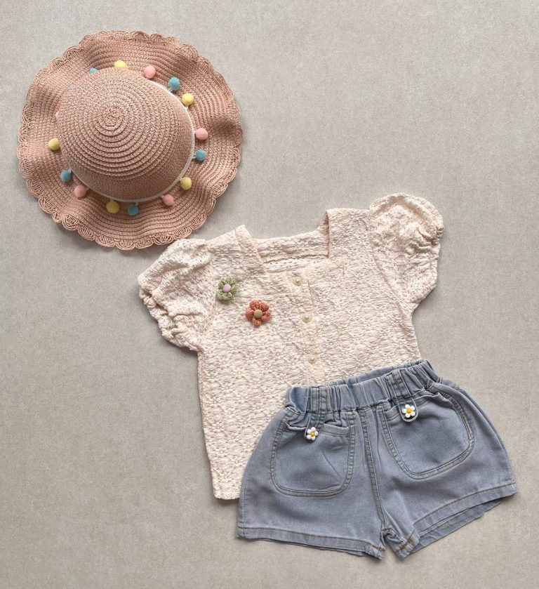 شومیز و شرتک جین دخترانه کد 113