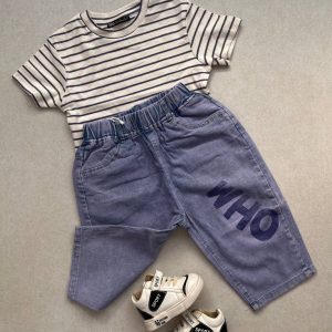 شلوار جین کاغذی اسپرت ساده کد 115