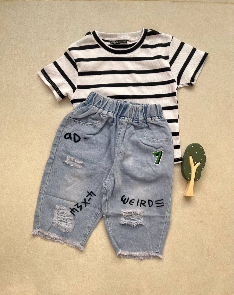 شلوار جین کاغذی اسپرت ساده کد 114