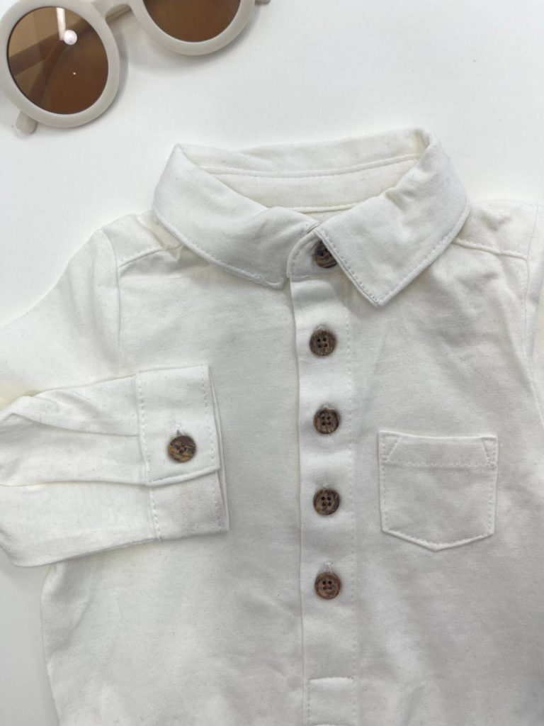 بادی سفید اسپرت نخ پنبه جیبدار چهار فصل کد 116