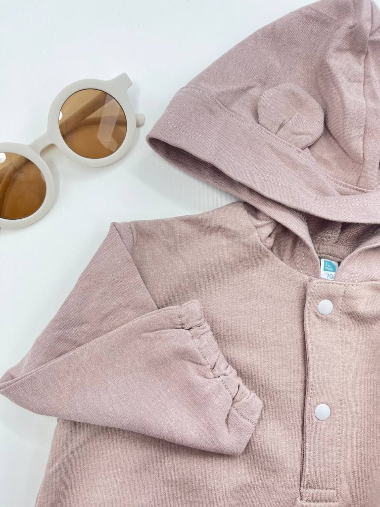 دورس بادی کلاهدار دو رنگ آبی و صورتی کد 127