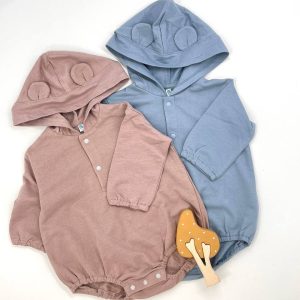 دورس بادی کلاه‌دار دو رنگ آبی و صورتی کد 127