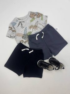 شورتک تمام نخ در دو رنگ طوسی و مشکی کد 148