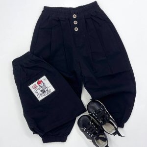 شلوار کتان پسرانه رنگ مشکی کد 149