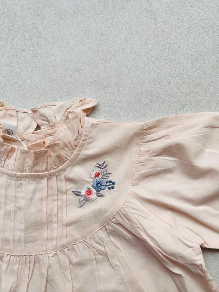 👚 شومیز گلدوزی شده با رنگ گلبهی کد 112